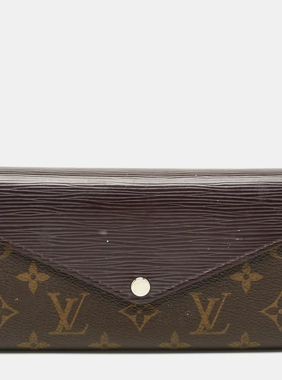 Louis Vuitton Marie-Lou Quetsche Epi Leather and Monogram Canvas Long Wallet
