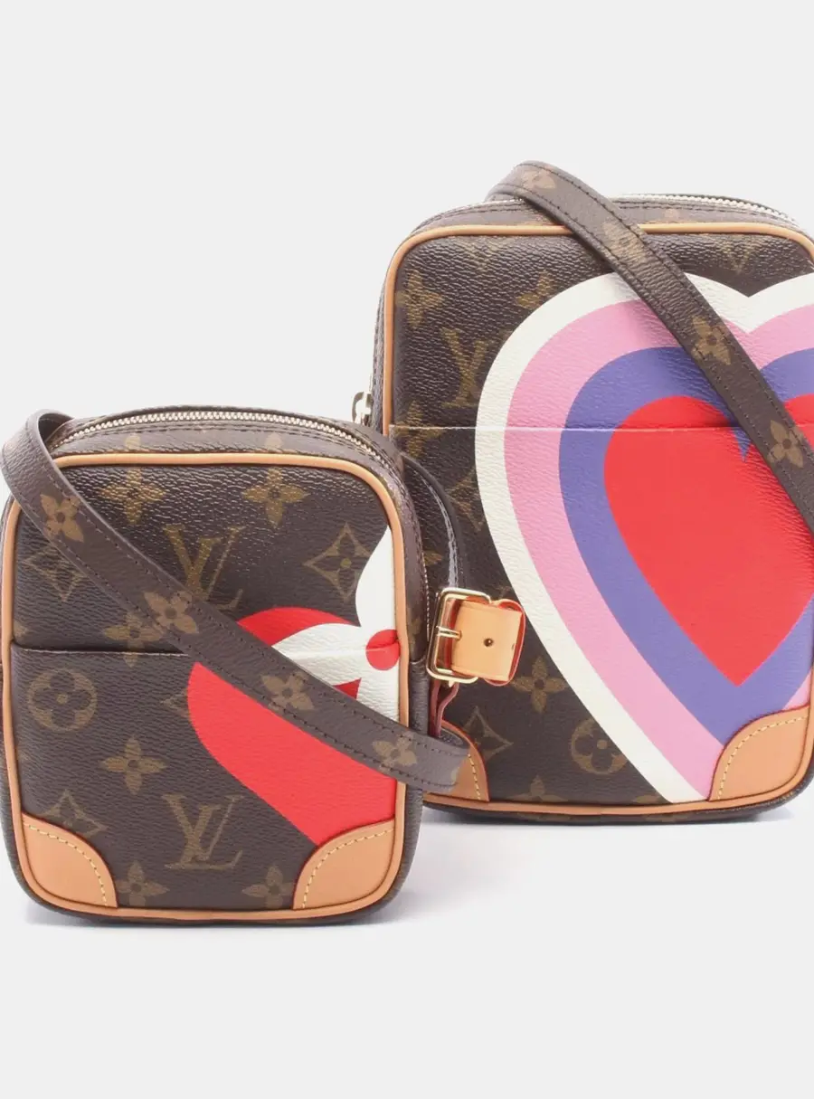 Louis Vuitton Panam Set Game On Monogram Brown Multicolor Coated Canvas Leather Shoulder Bag