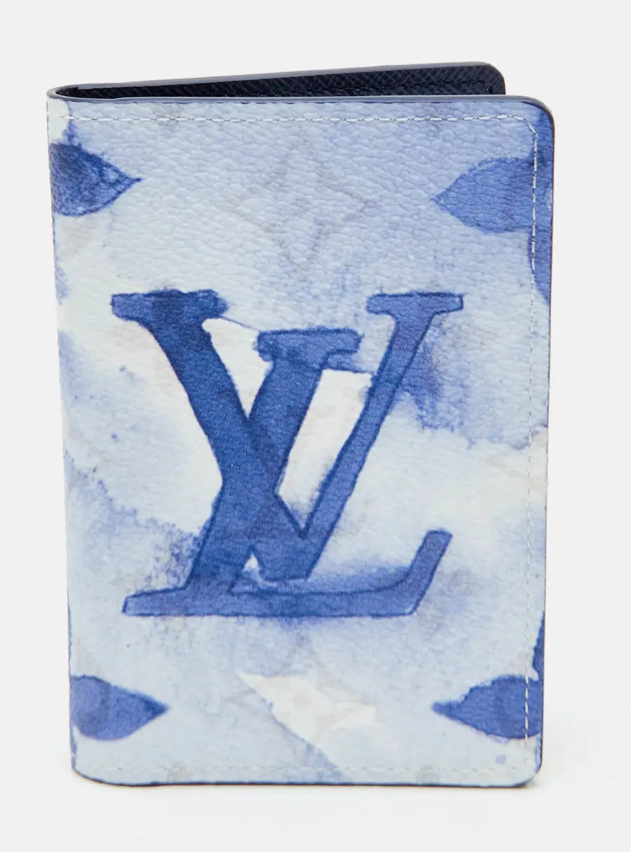 Louis Vuitton Blue Watercolor Monogram Canvas Pocket Organizer Wallet