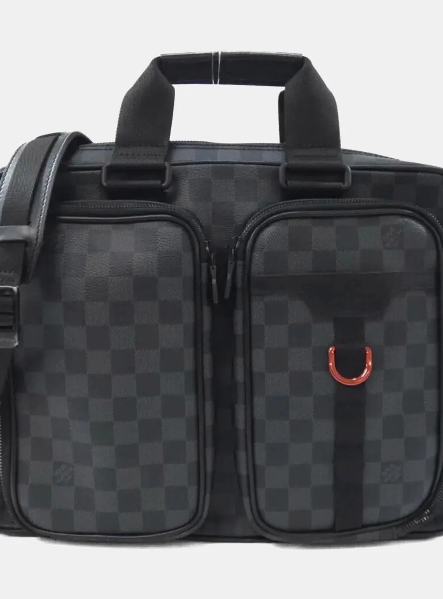 Louis Vuitton Utility Damier Graphite Canvas Black Messenger Bag