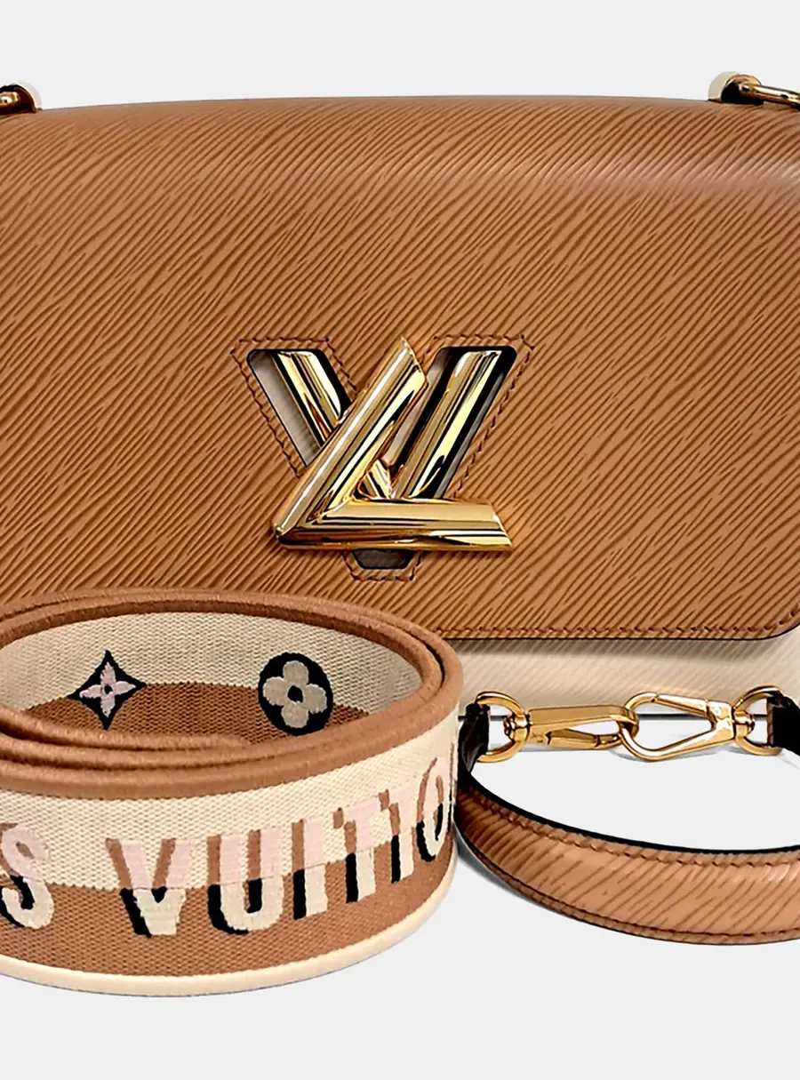 Louis Vuitton Twist MM Caramel Epi Leather Shoulder Bag