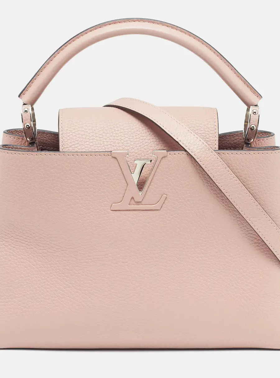 Louis Vuitton Capucines PM Rose Ballerina Taurillon Leather Top Handle Bag