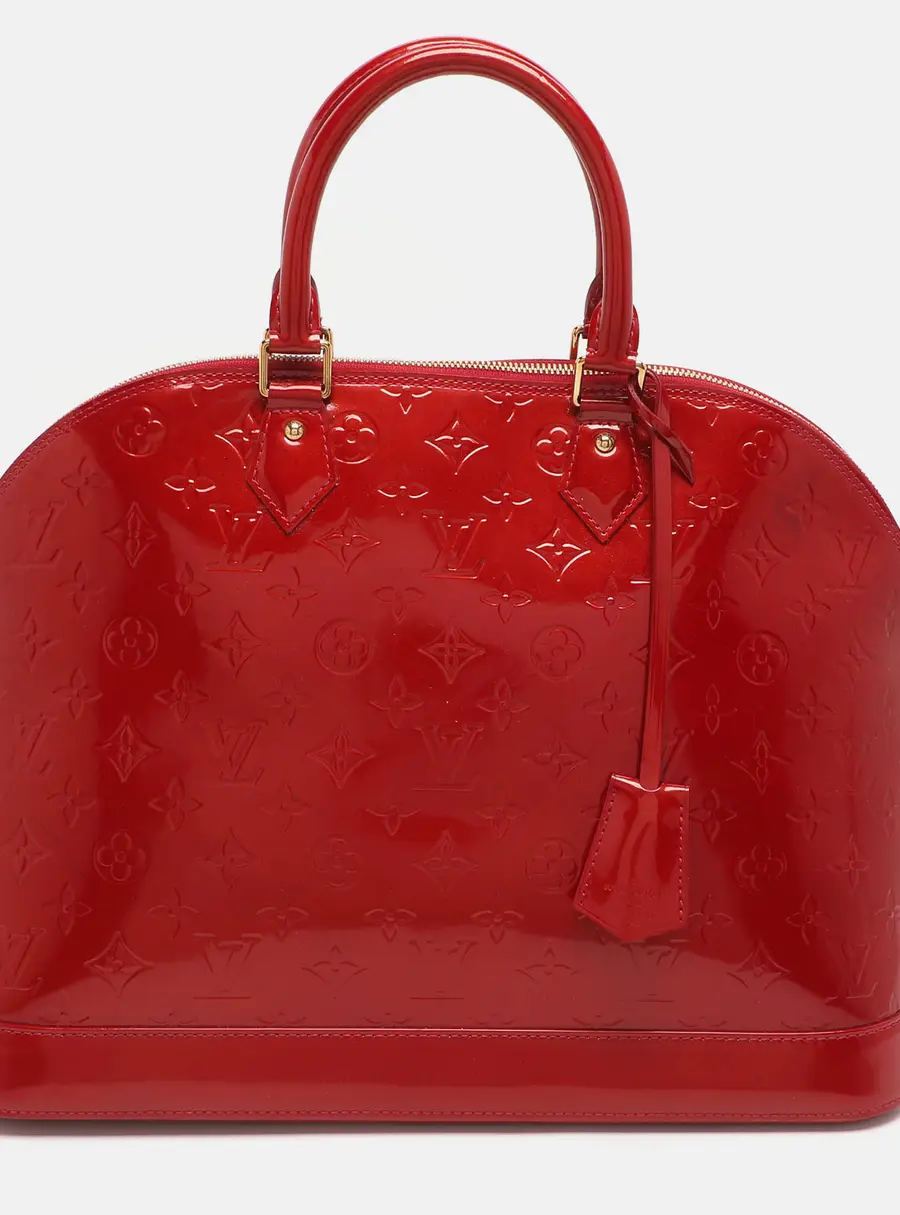 Louis Vuitton Alma GM Orange Sunset Monogram Vernis Bag
