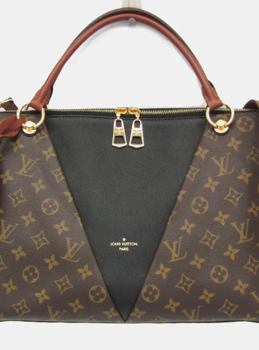 Louis Vuitton V Tote MM Black/Brown Damier Canvas Tote Bag