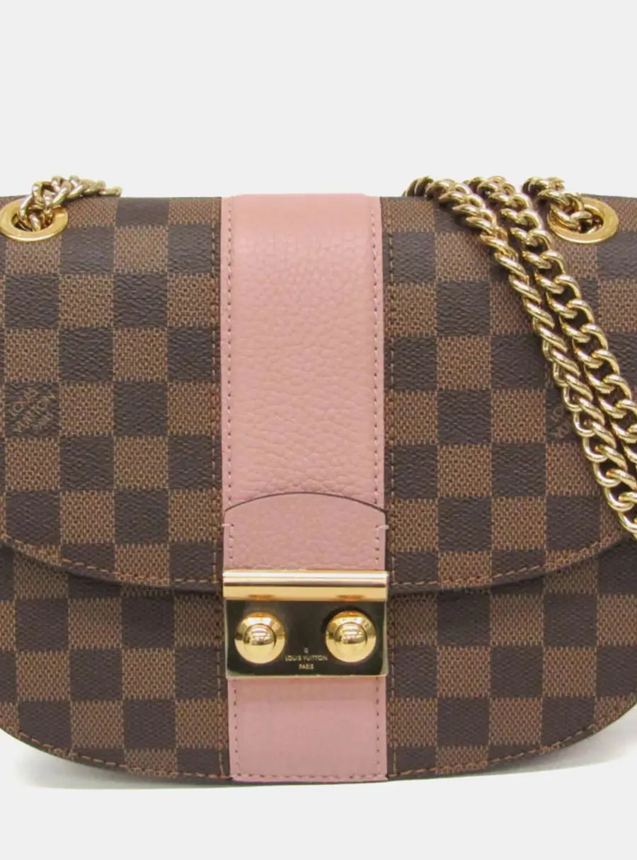 Louis Vuitton Wight Brown/Pink Damier Canvas Shoulder Bag