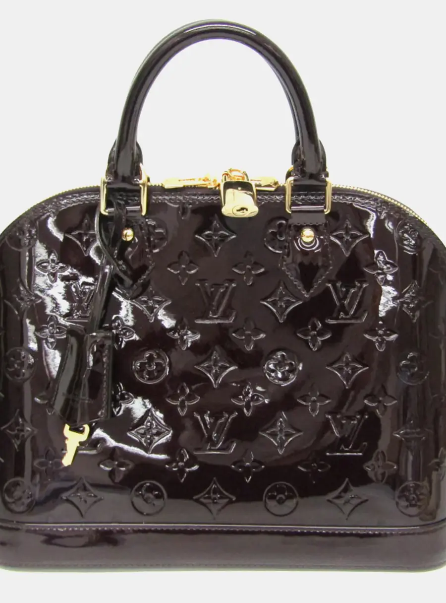 Louis Vuitton Alma PM Amarante Monogram Vernis Leather Top Handle Bag