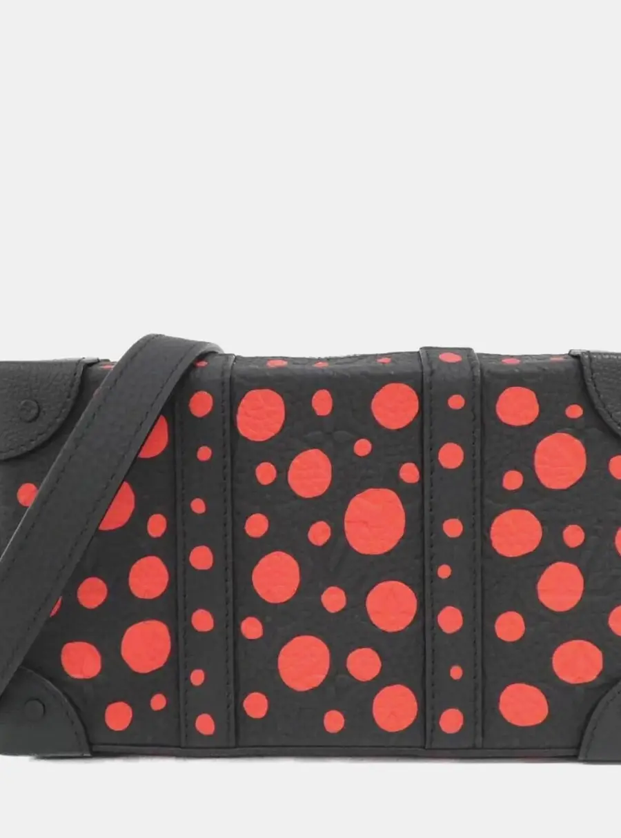 Louis Vuitton x YK Soft Trunk PM Black Red Taurillon Monogram Leather Crossbody Bag