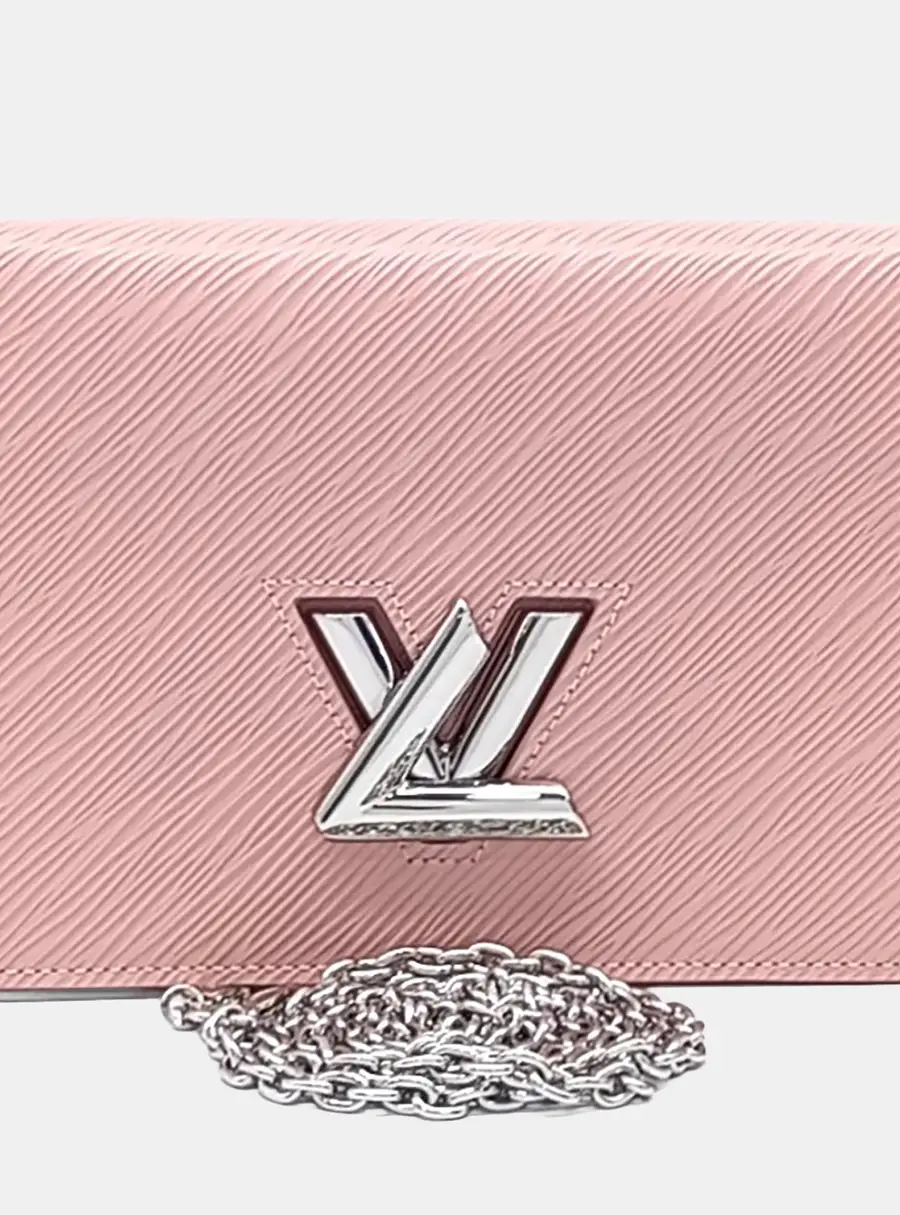 Louis Vuitton Pink Leather Epi Twist Belted Crossbody Bag