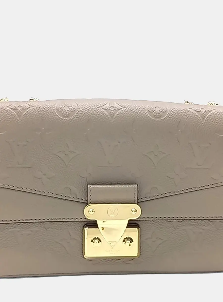 Louis Vuitton Marceau MM Taupe Monogram Empreinte Leather Crossbody Bag