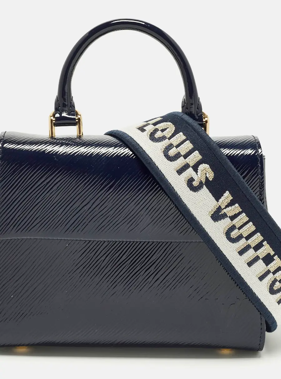 Louis Vuitton Cluny Mini Saphir Electric Epi Leather Top Handle Bag