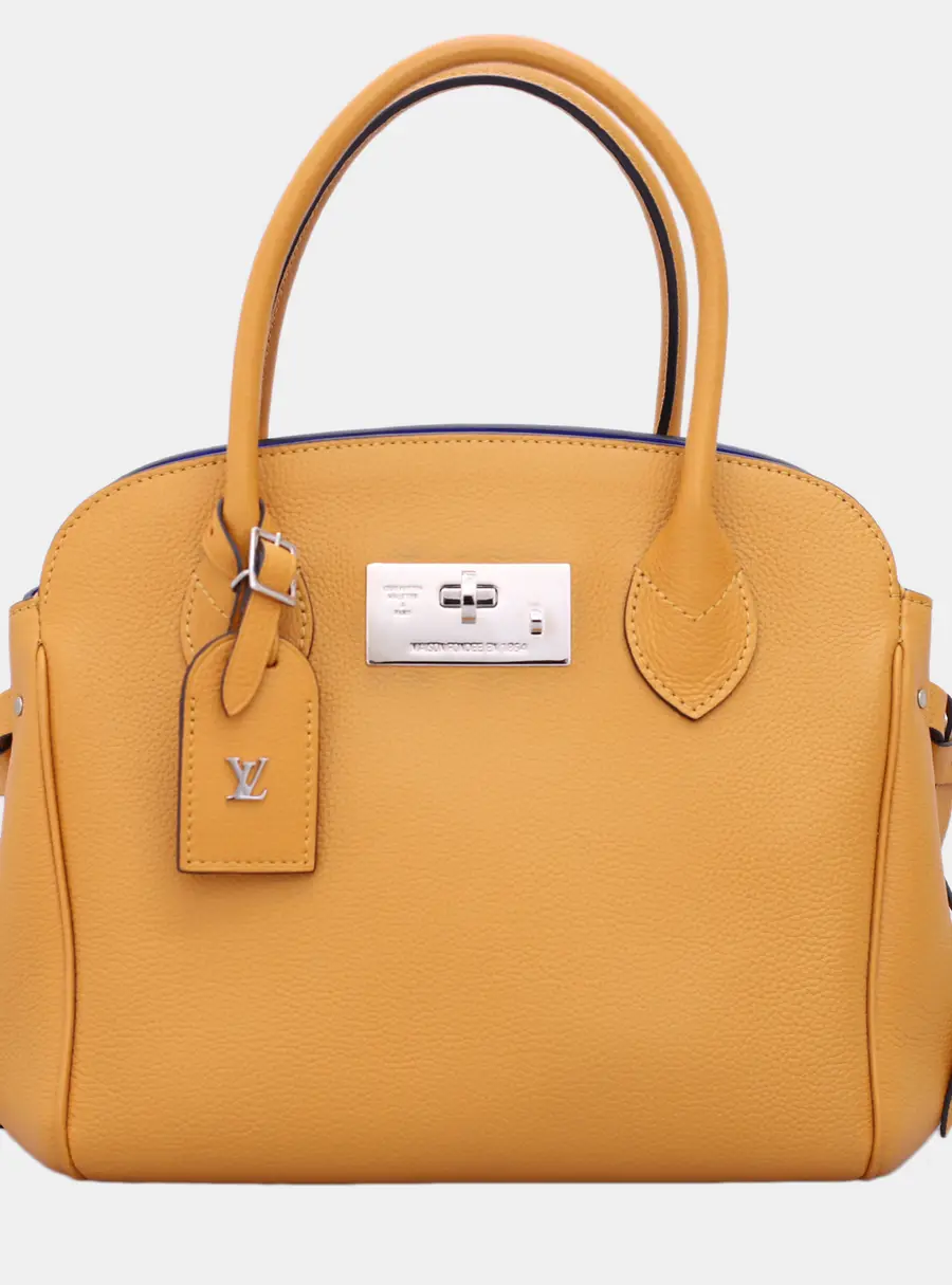 Louis Vuitton Milla PM Yellow Leather Top Handle Bag