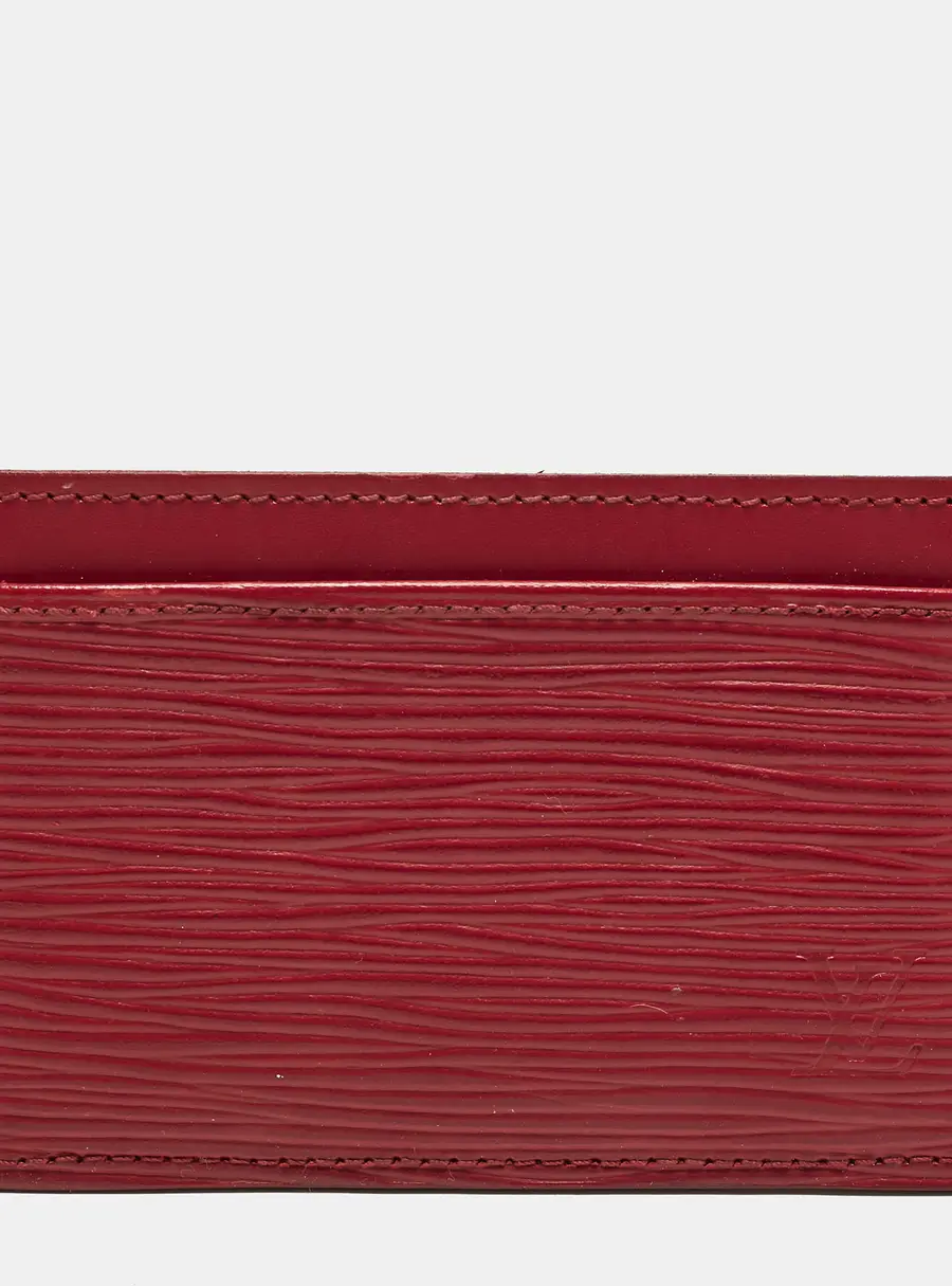 Louis Vuitton Rouge Pomodoro Epi Leather Card Holder