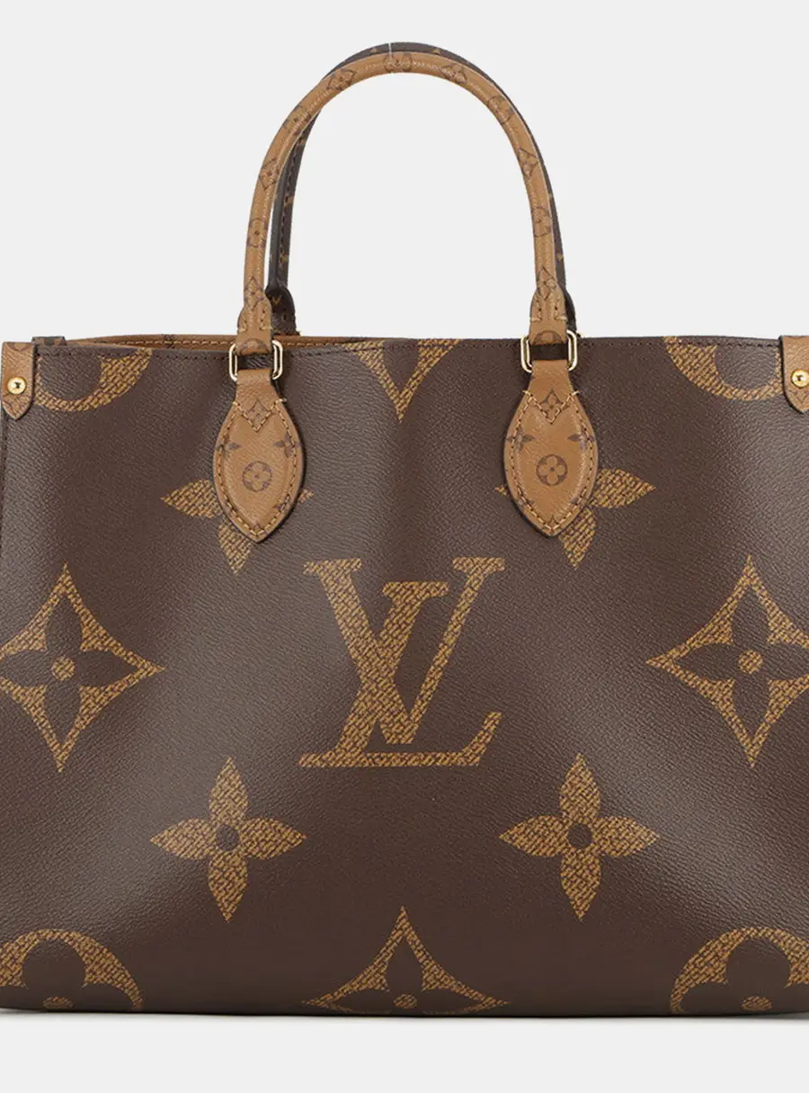 Louis Vuitton Onthego MM Brown Monogram Giant Canvas Tote Bag