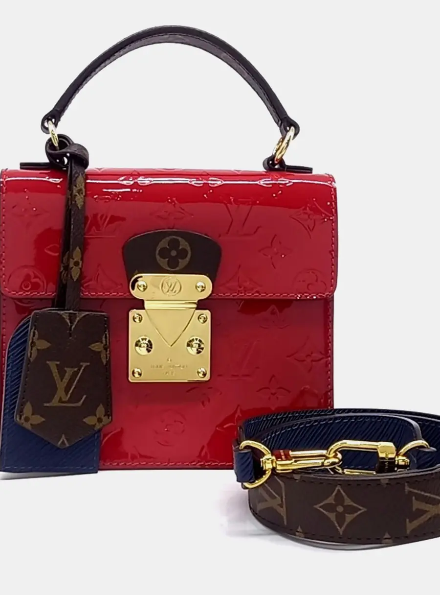 Louis Vuitton Spring Street PM Red Monogram Vernis Patent Leather Crossbody Bag