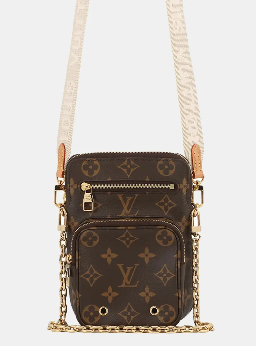 Louis Vuitton Utility Crossbody MM Brown Monogram Canvas Crossbody Bag