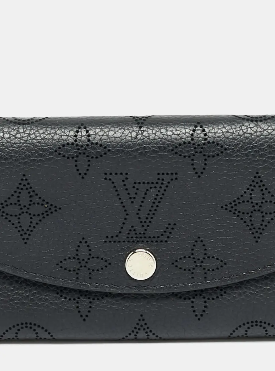 Louis Vuitton Anae Black Monogram Mahina Leather Coin Purse
