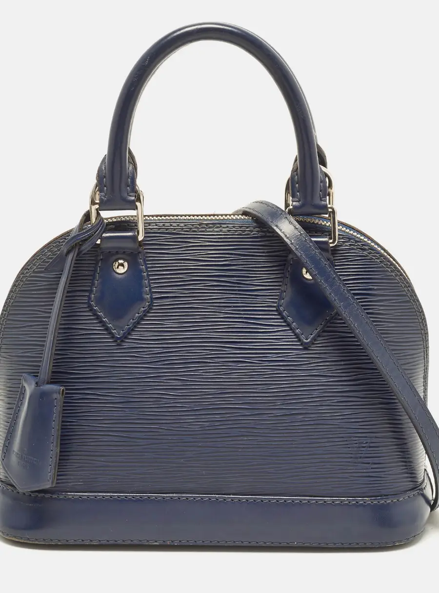Louis Vuitton Alma BB Blue Marine Epi Leather Bag