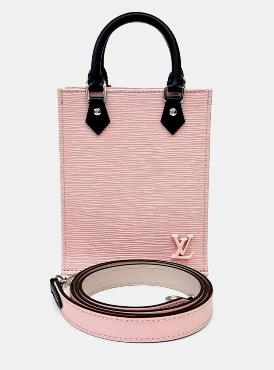 Louis Vuitton Petit Sac Plat Pink Epi Leather Top Handle Bag