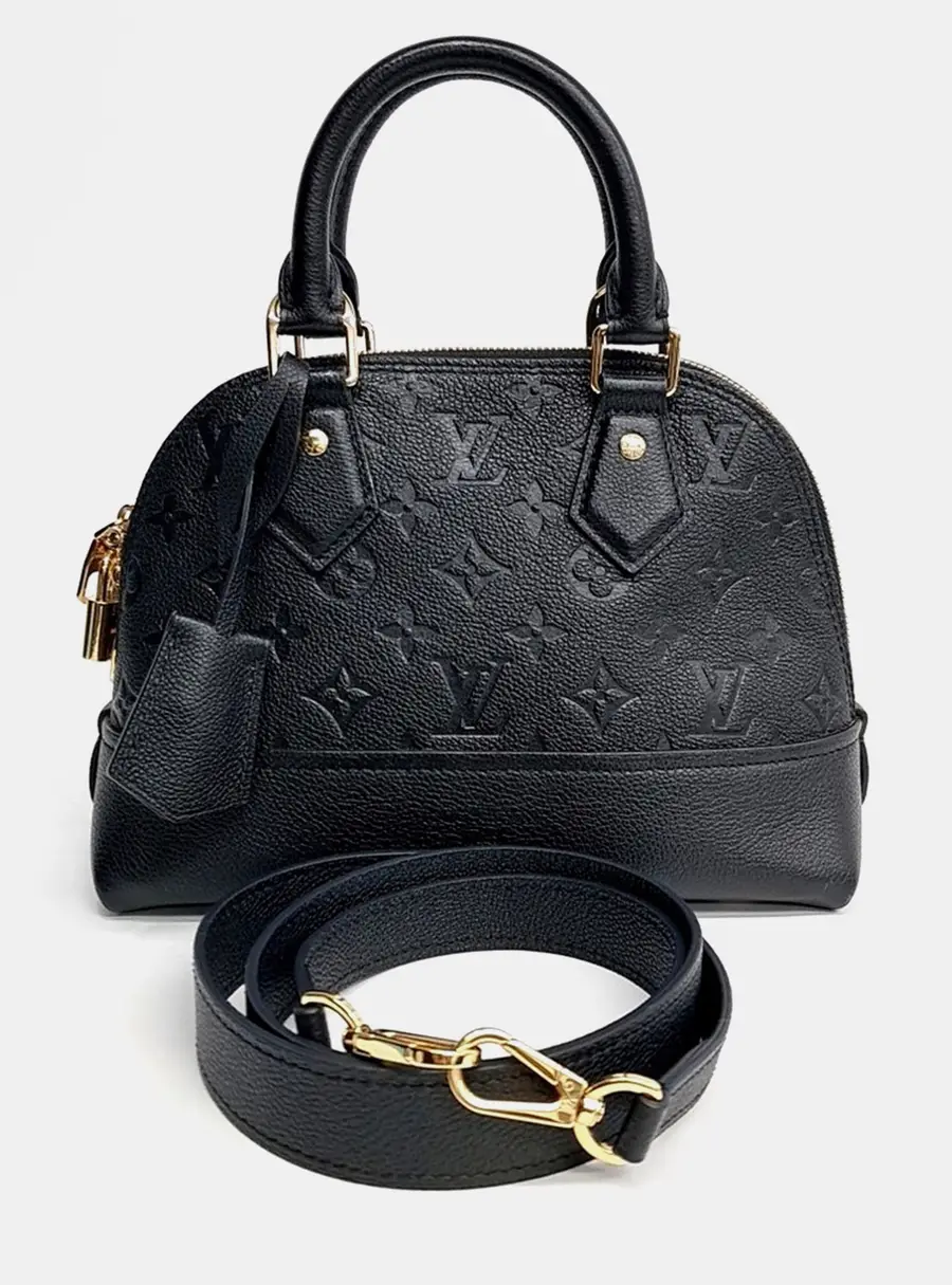 Louis Vuitton Neo Alma BB Black Empreinte Leather Top Handle Bag