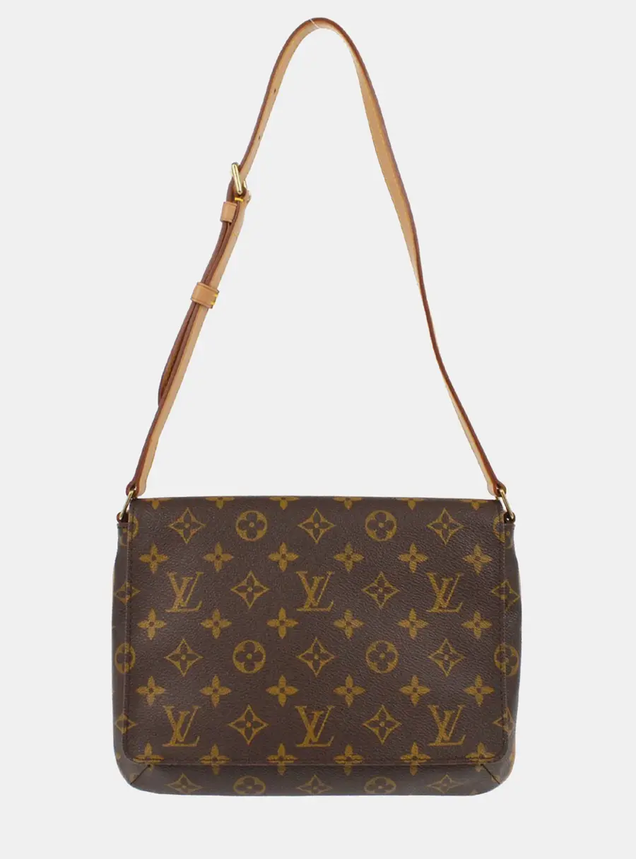 Louis Vuitton Musette Tango Short Brown Monogram Canvas Shoulder Bag