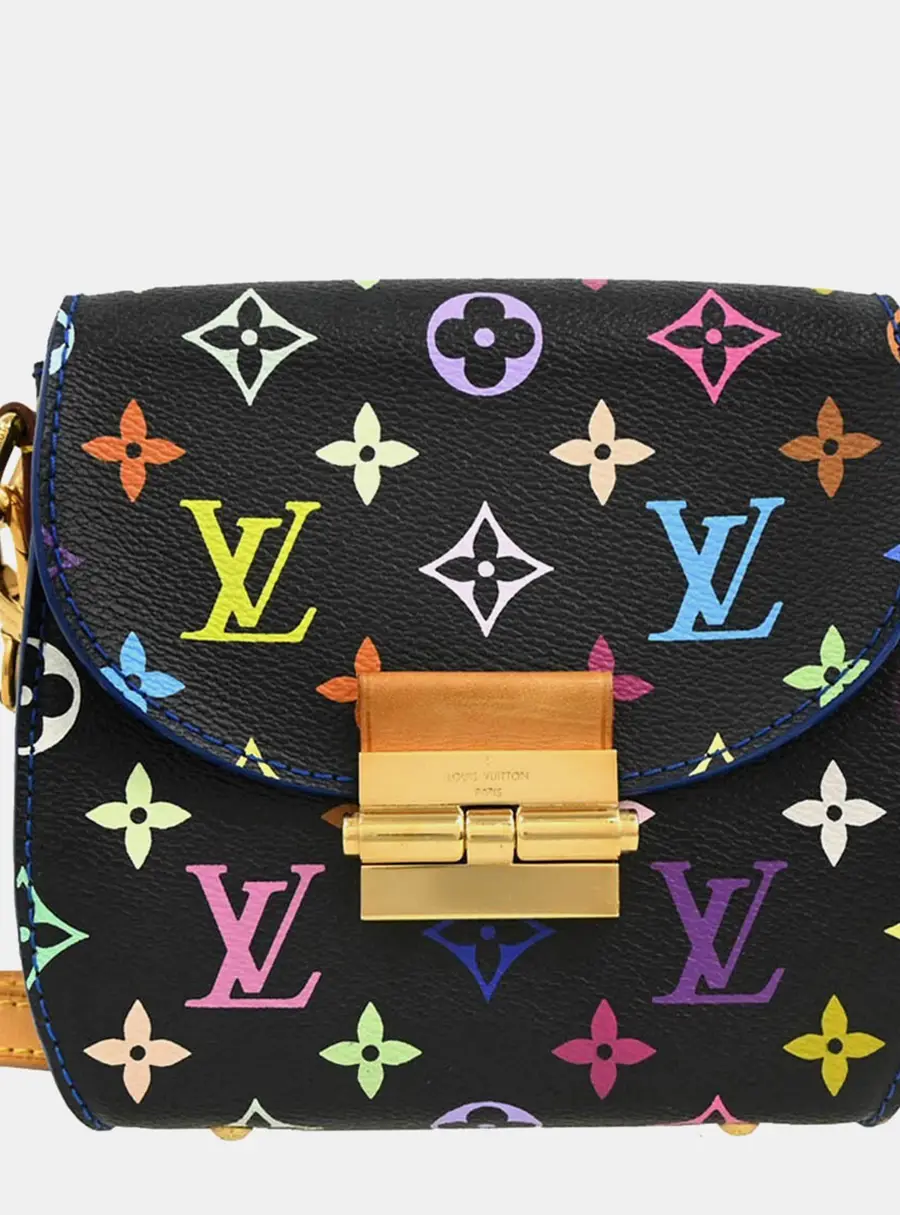Louis Vuitton Heartbreaker One Size Black Monogram Multicolore Canvas Shoulder Bag