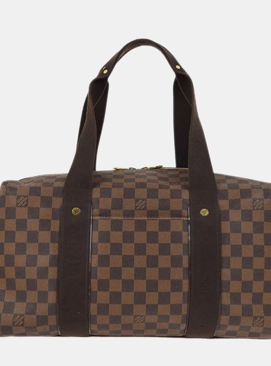Louis Vuitton Weekender MM Brown Damier Ebene Coated Canvas Duffle Bag