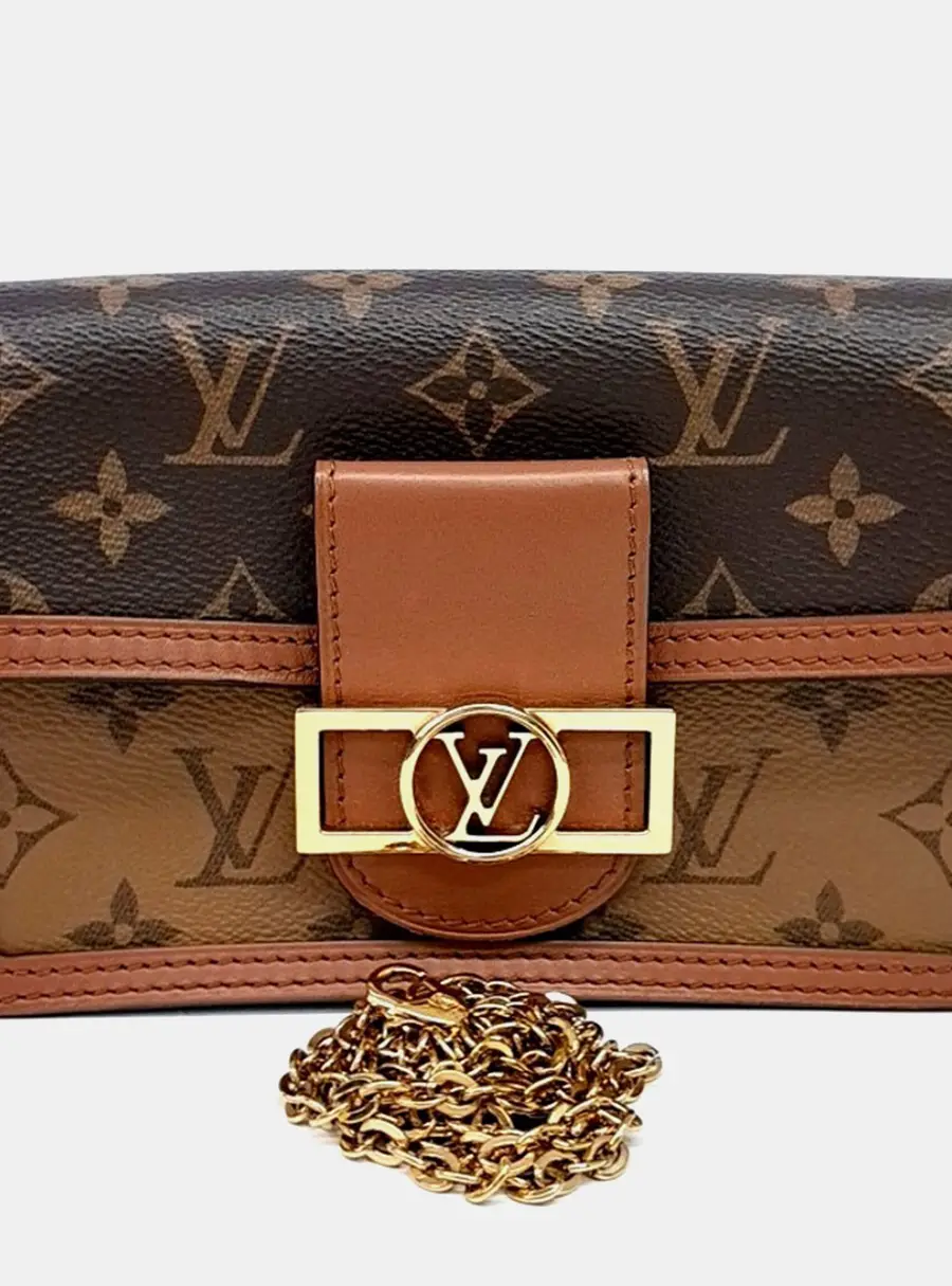 Louis Vuitton Brown PVC Dauphine Chain Wallet M68746