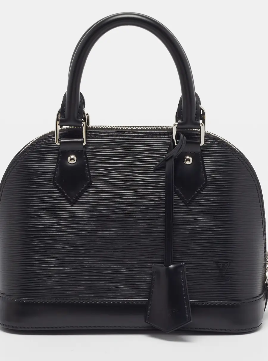 Louis Vuitton Alma BB Black Epi Leather Satchel