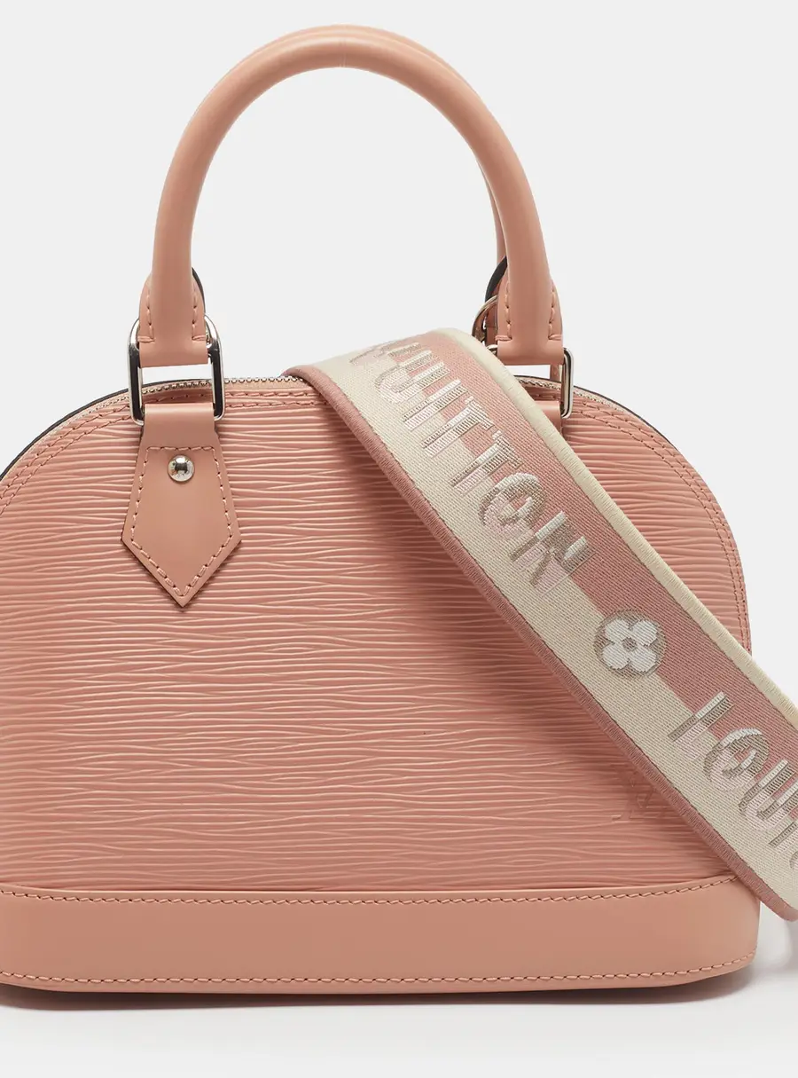 Louis Vuitton Alma BB Rose Trianon Epi Leather Satchel
