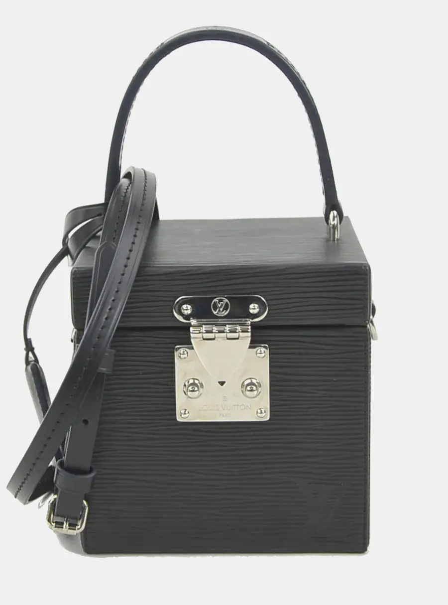 Louis Vuitton Bleecker Box Noir Epi Leather Top Handle Bag
