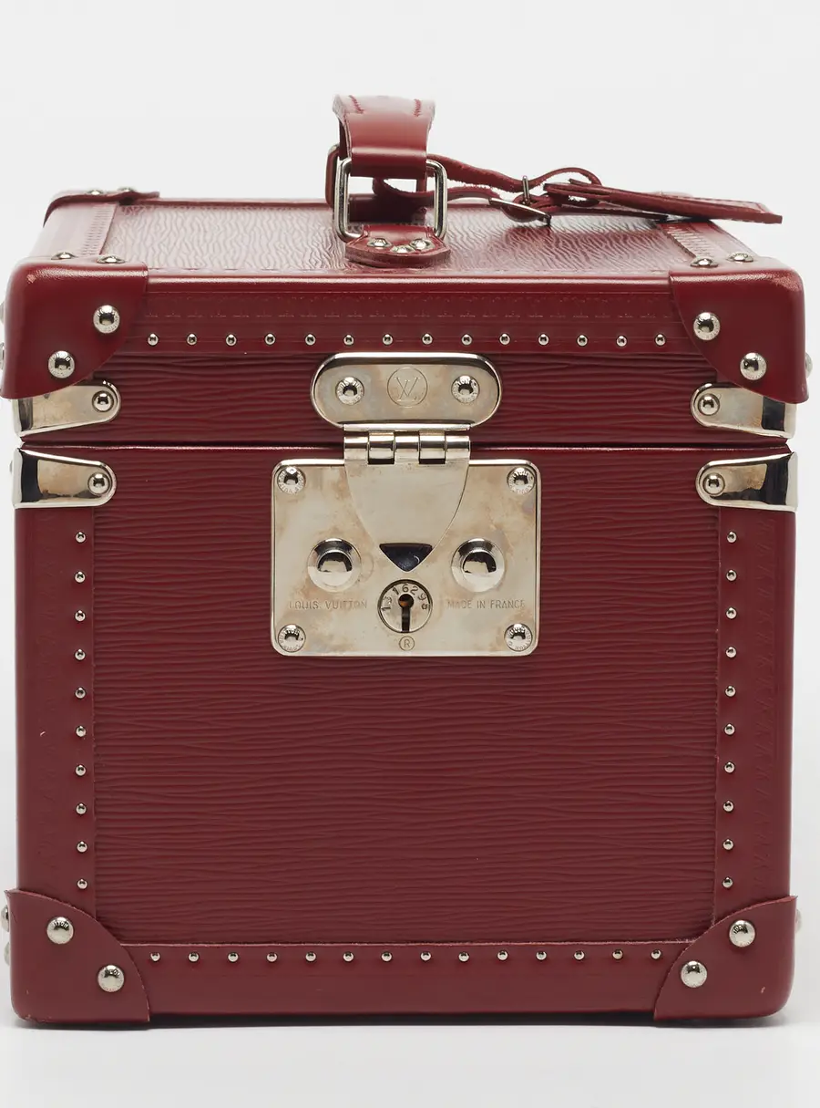 Louis Vuitton Boite Flacons Beauty Train Red Epi Leather Trunk Case