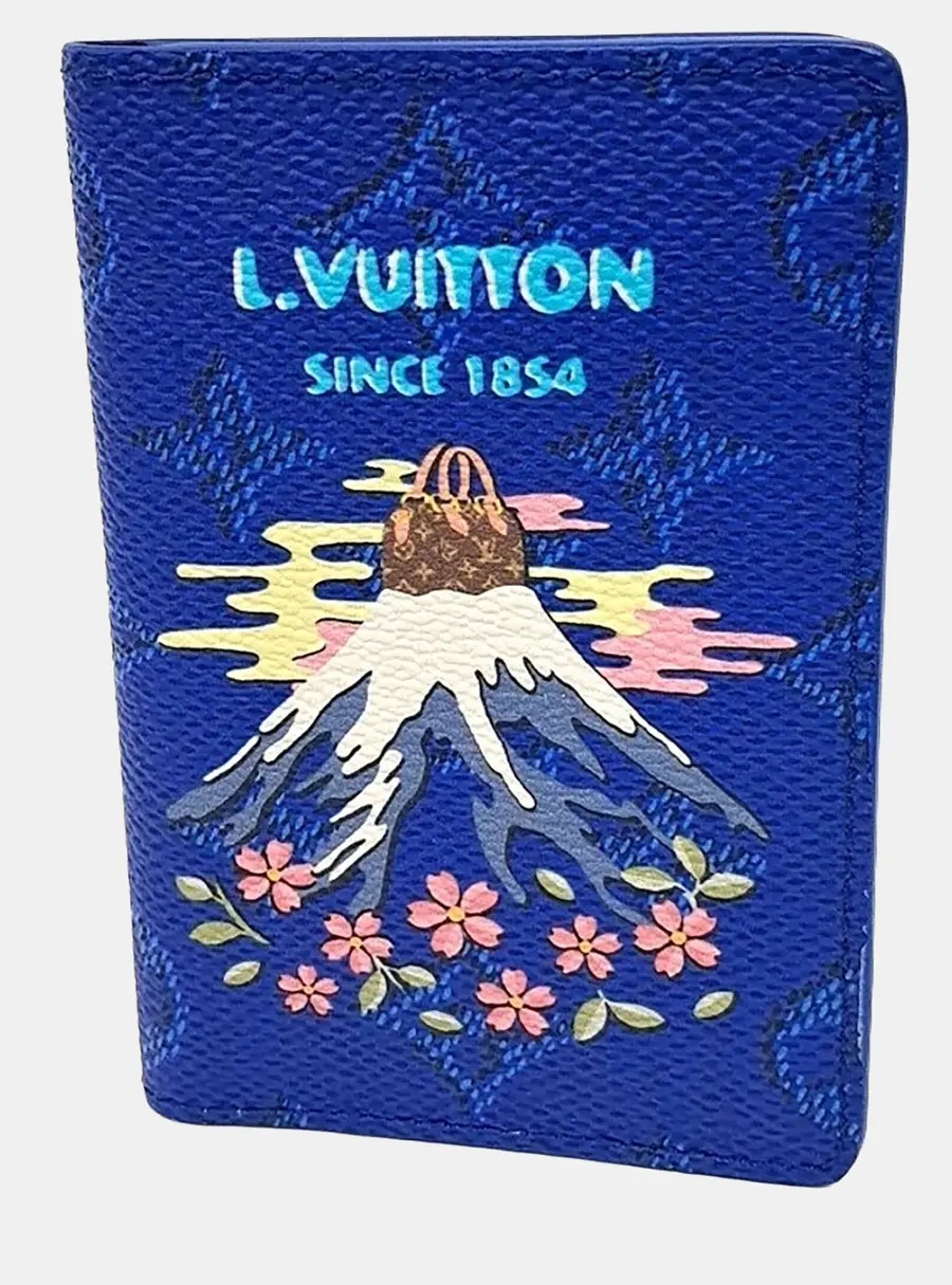 Louis Vuitton Blue/Multicolor Leather Pocket Organizer M25972