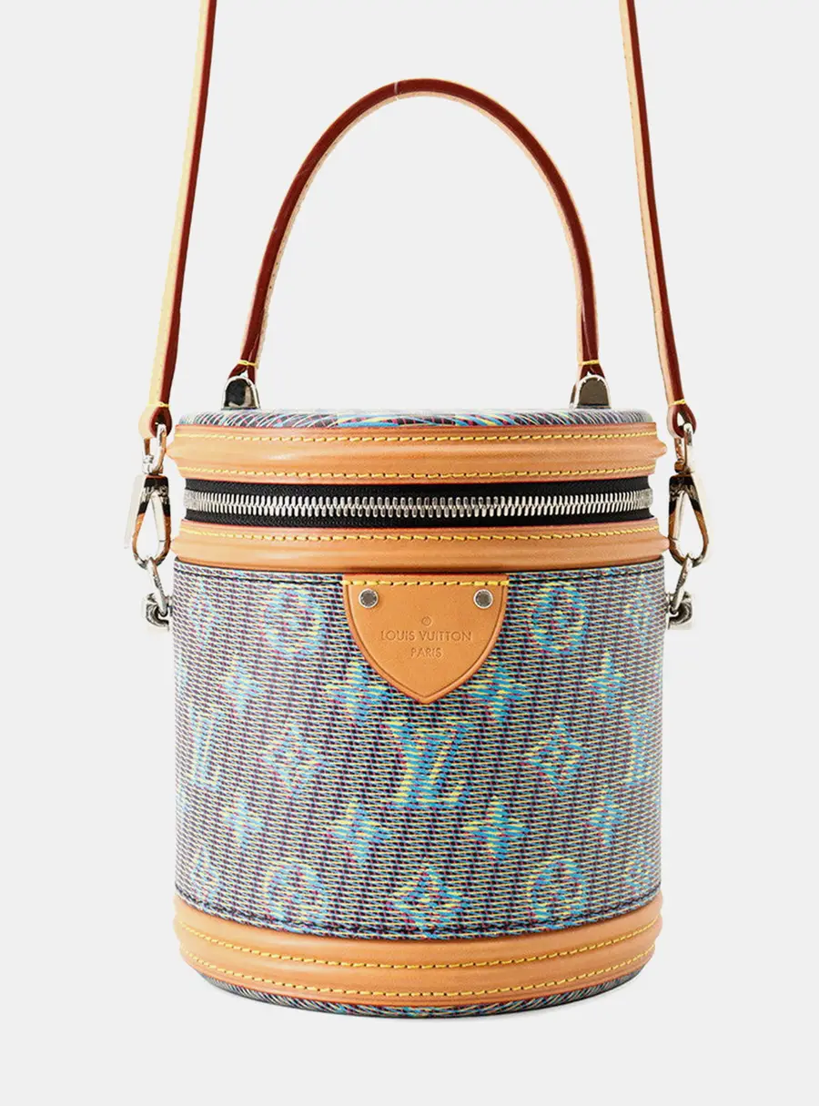 Louis Vuitton Cannes PM Blue Monogram Canvas Top Handle Bag