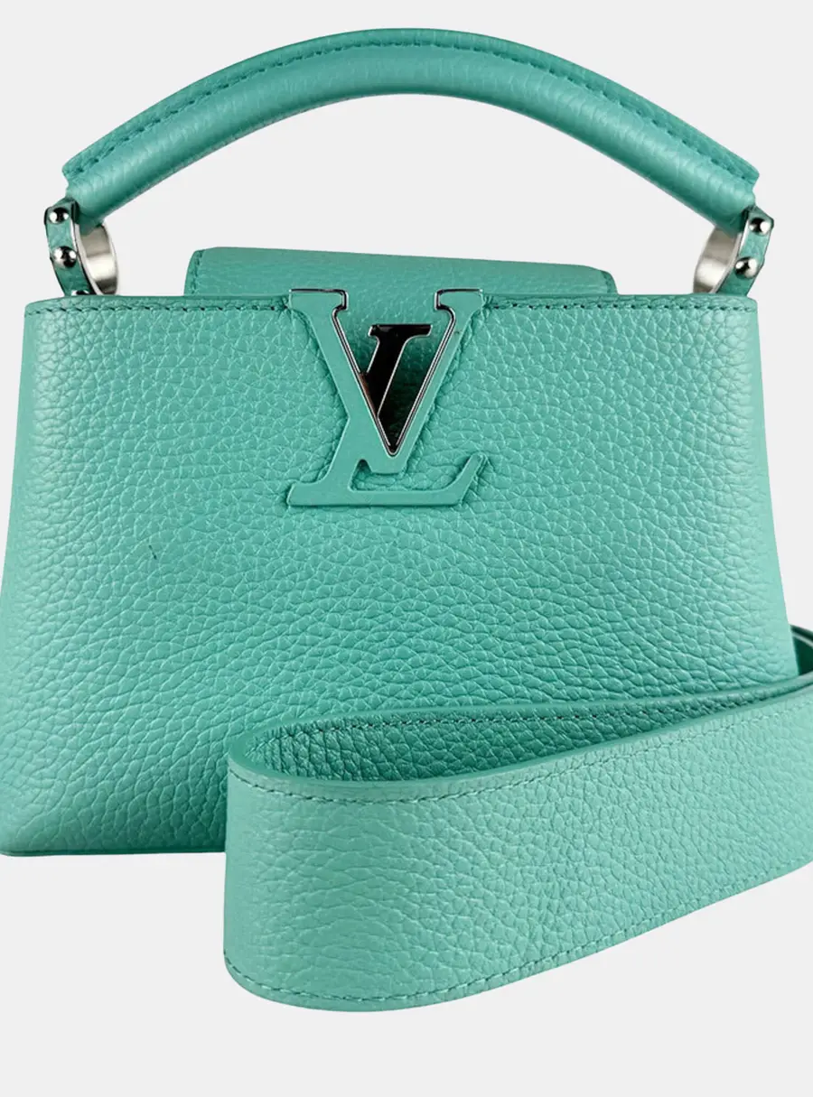 Louis Vuitton Capucines Mini Miami Green Leather Shoulder Bag