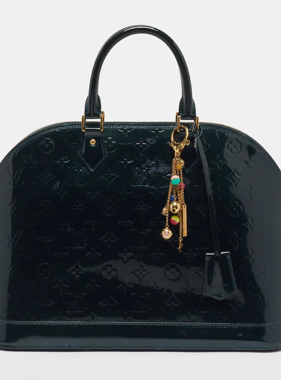 Louis Vuitton Alma GM Blue Nuit Monogram Vernis Bag