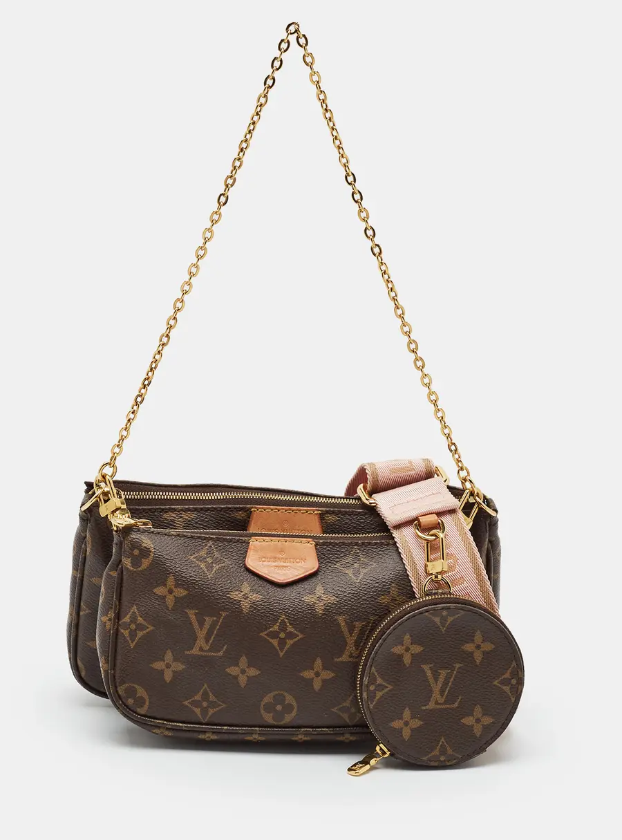 Louis Vuitton Rose Pink Monogram Canvas Multi Pochette Accessoires Bag