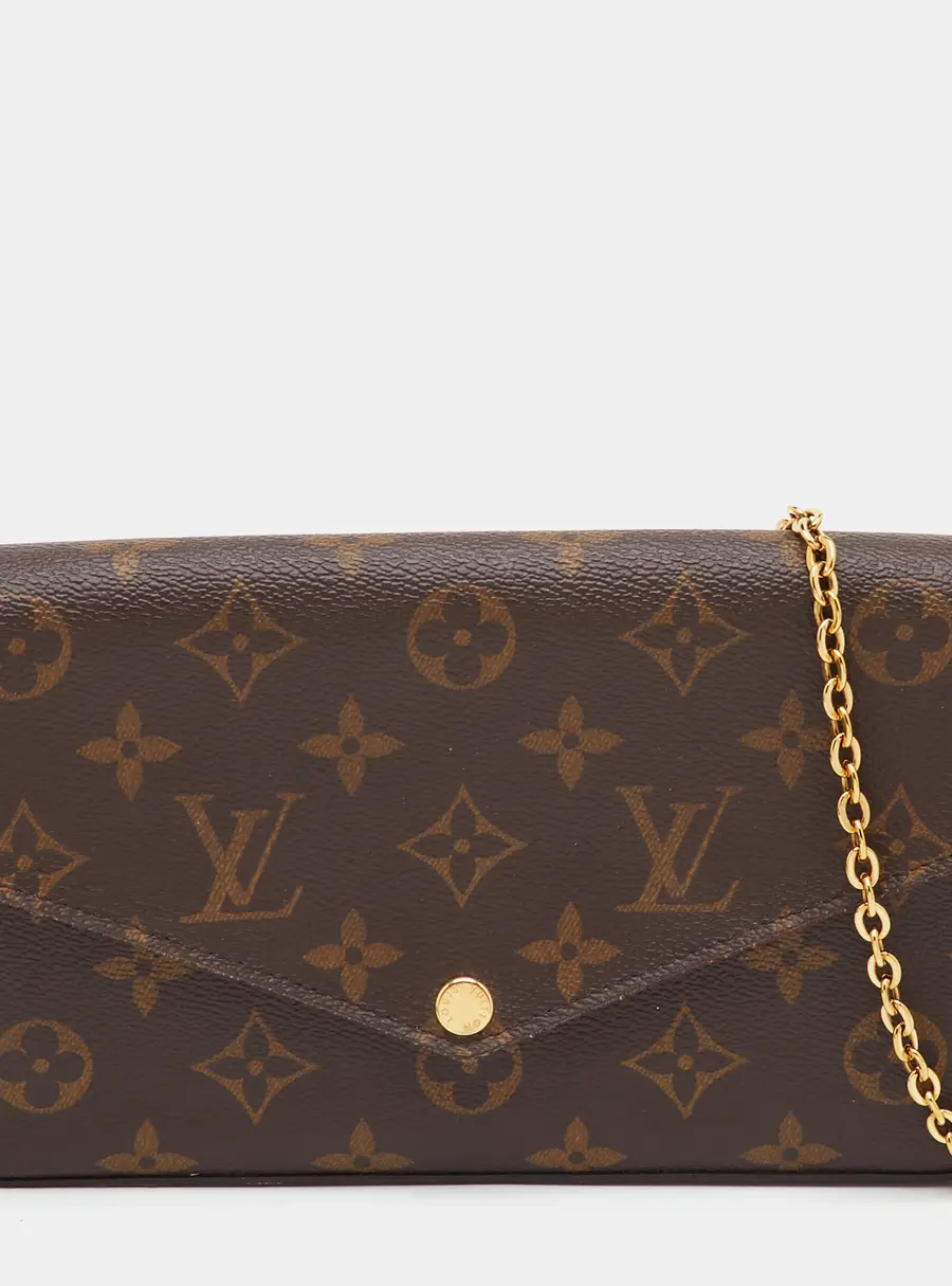 Louis Vuitton F&eacute;licie Pochette Monogram Canvas Brown Bag