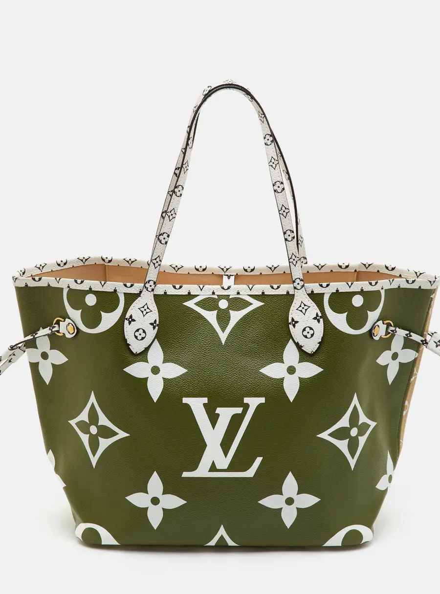 Louis Vuitton Neverfull MM Khaki/Beige Monogram Giant Canvas Bag