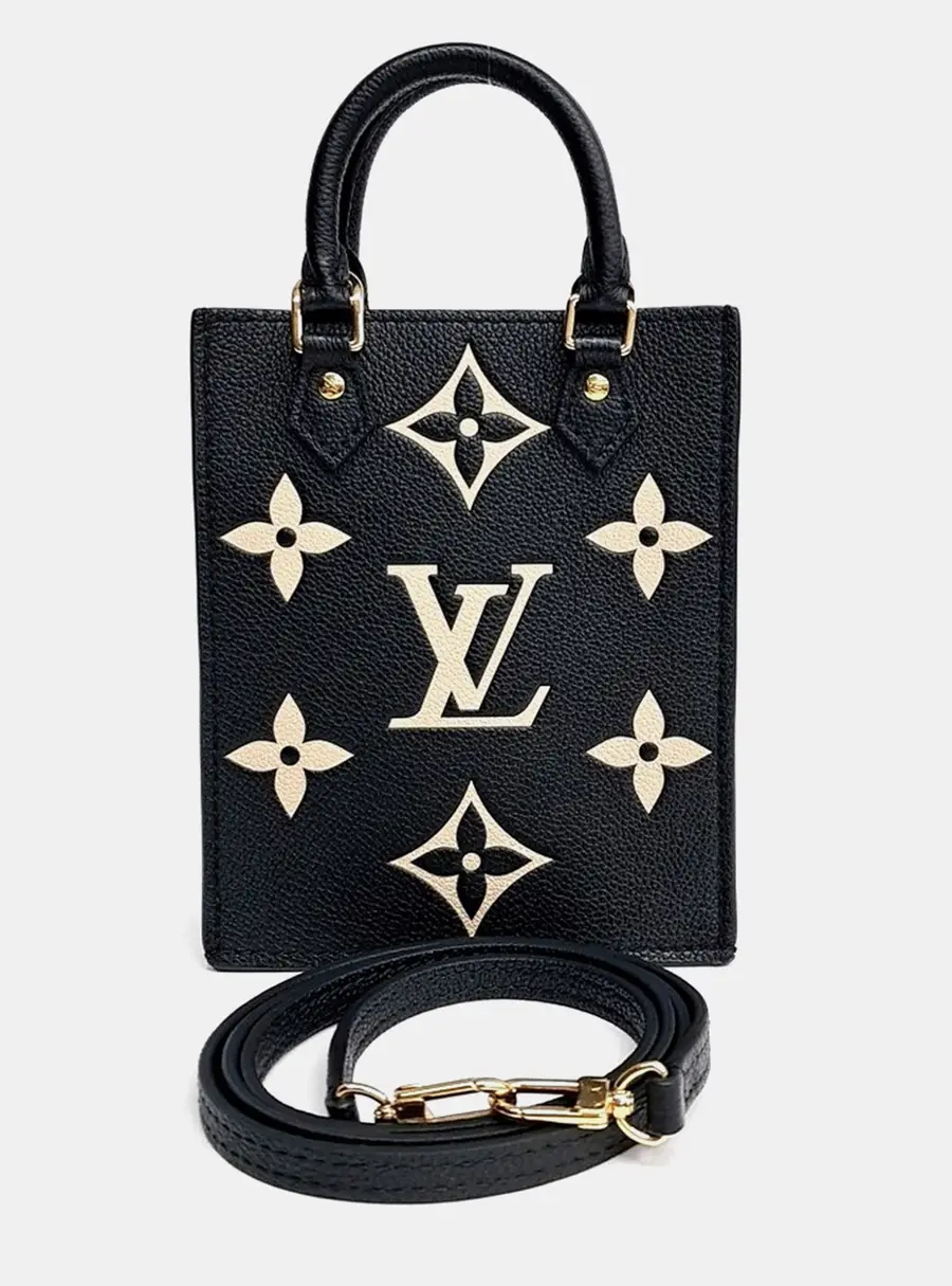Louis Vuitton Black Leather Empreinte Petit Sac Plat M57937
