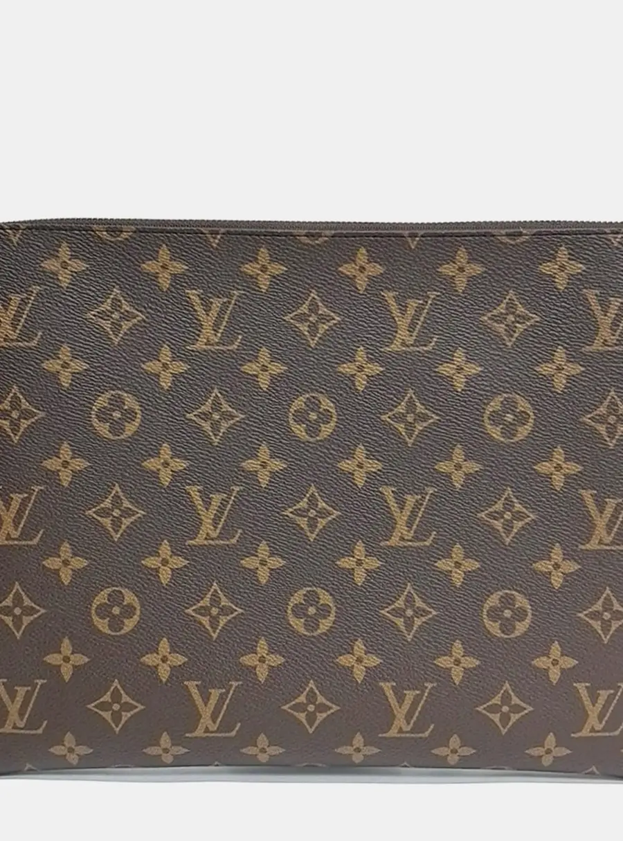 Louis Vuitton Brown PVC Monogram Key Pouch L M13561