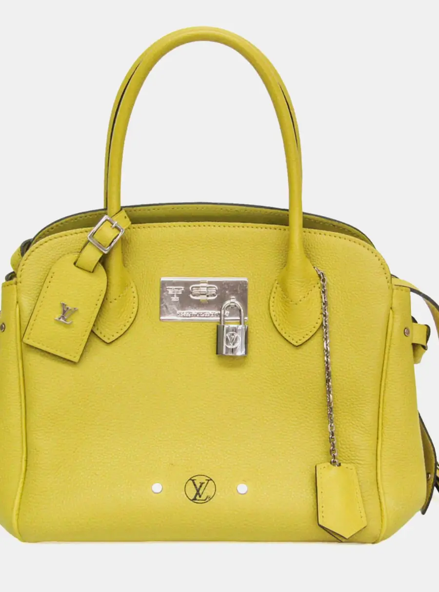 Louis Vuitton Milla PM Vert Acid Veau Nuage Calfskin Leather Top Handle Bag