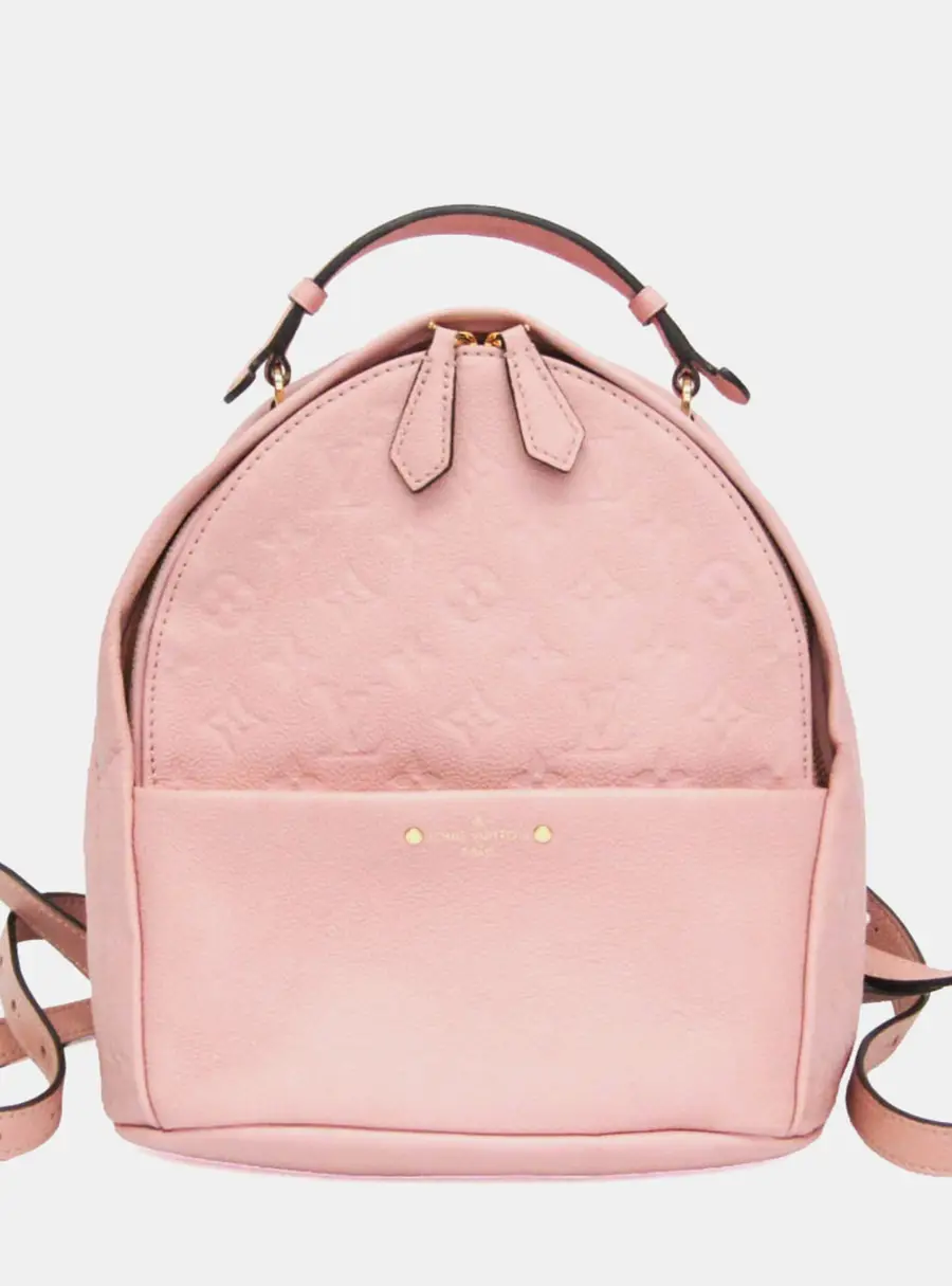 Louis Vuitton Sorbonne Rose Poudre Monogram Empreinte Leather Backpack Bag