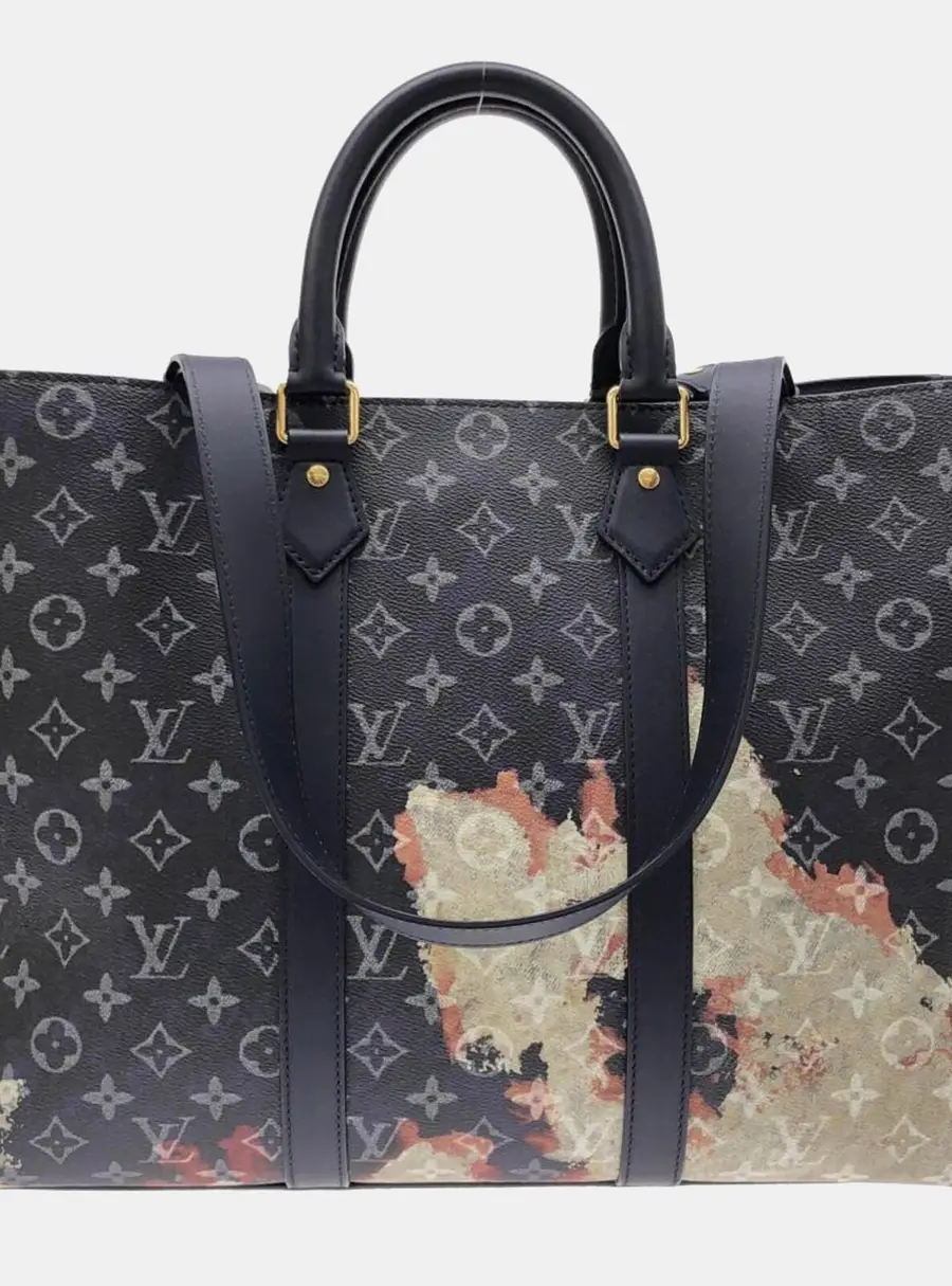 Louis Vuitton Monogram Bleach Sac Plat 24H Ancre Blue Monogram Canvas Tote Bag
