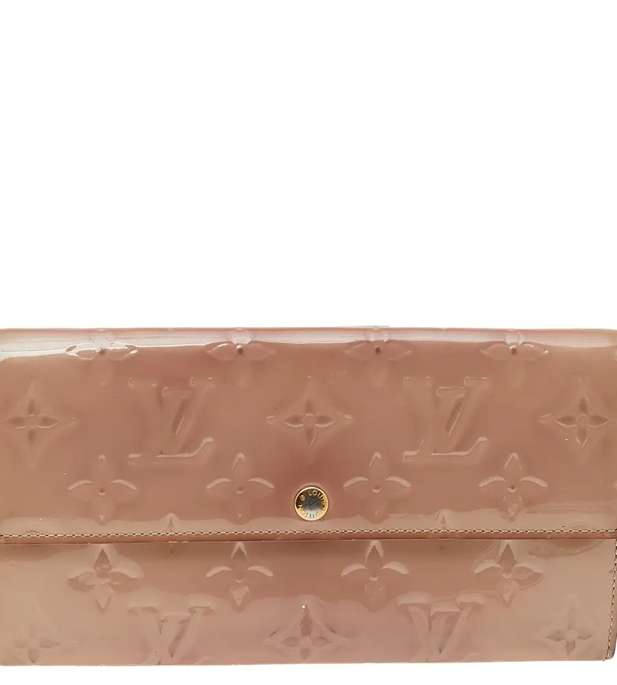 Louis Vuitton Rose Florentine Monogram Vernis Sarah Wallet
