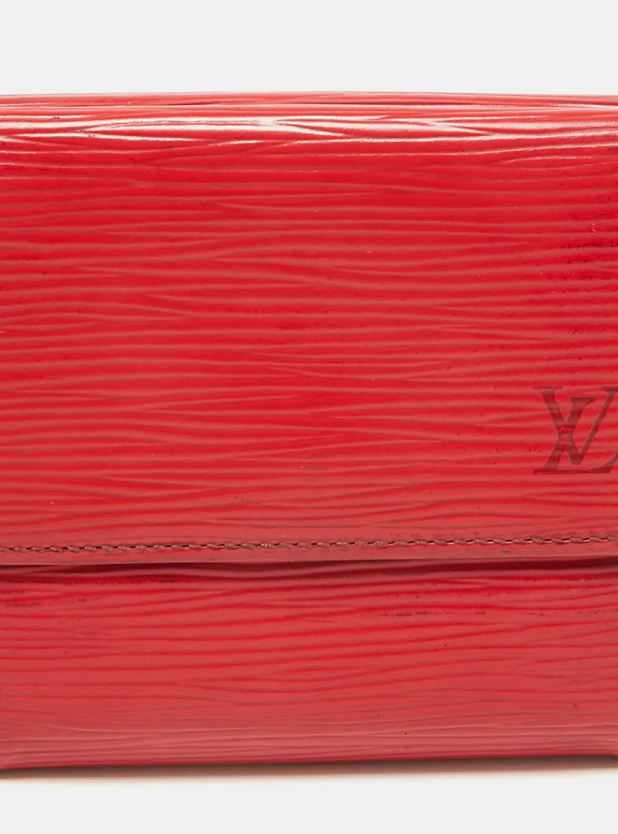 Louis Vuitton Elise Red Leather and Leather Wallets