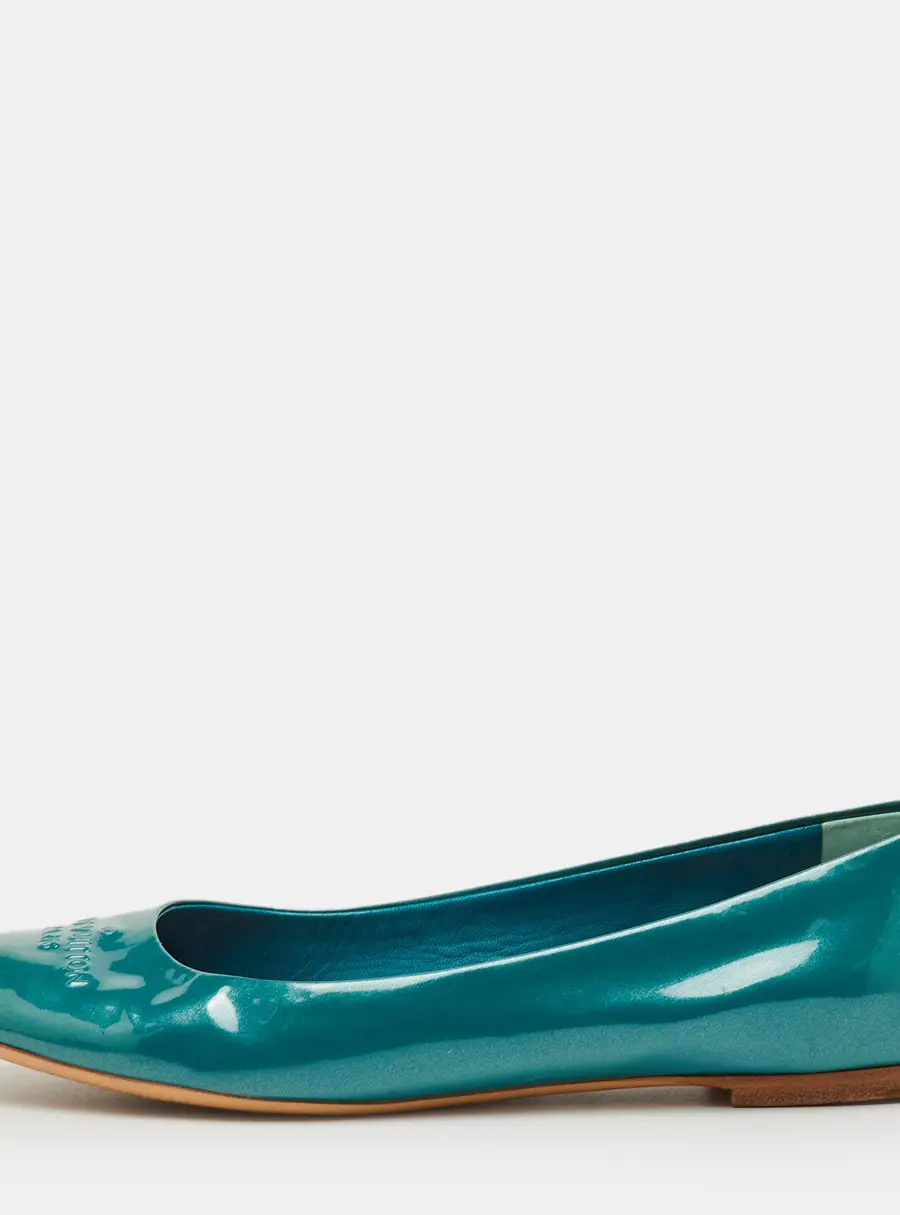 Louis Vuitton Size 39 Blue Patent Leather Ballet Flats
