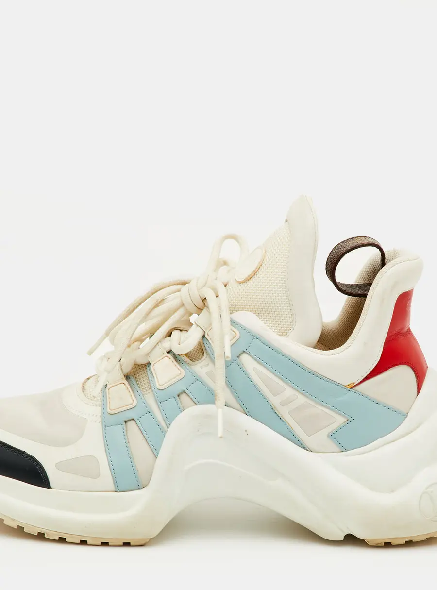 Louis Vuitton Archlight Size 40 Multicolor Fabric and Leather Lace Up Sneakers