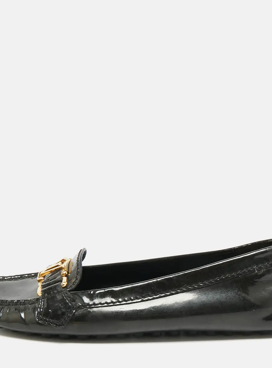 Louis Vuitton Oxford Size 36 Black Patent Leather Loafers