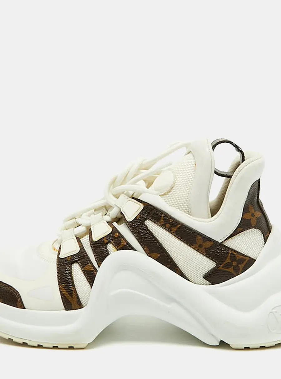 Louis Vuitton Archlight Size 36.5 White Monogram Canvas, Leather and Mesh Low Top Sneakers