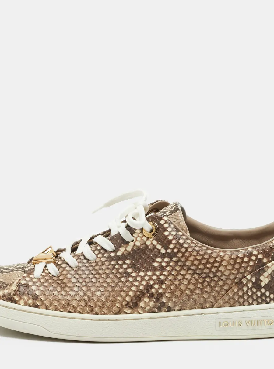 Louis Vuitton Frontrow Size 40 Brown Python Leather Sneakers